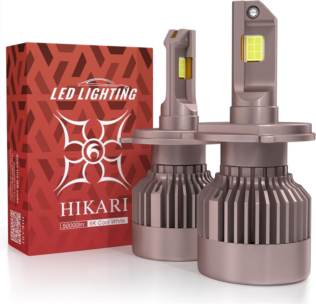 Hikari 2025 Future 50000LM H4/9003 LED Fog Light, 65W Titanova LED, 6000K Cool