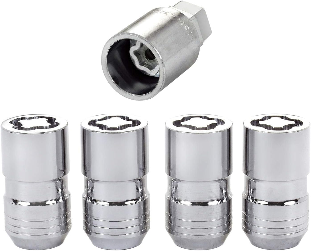 MCGARD 24215 Chrome Cone Seat Wheel Locks (M14 X 1.5 Thread Size) - Set of 4