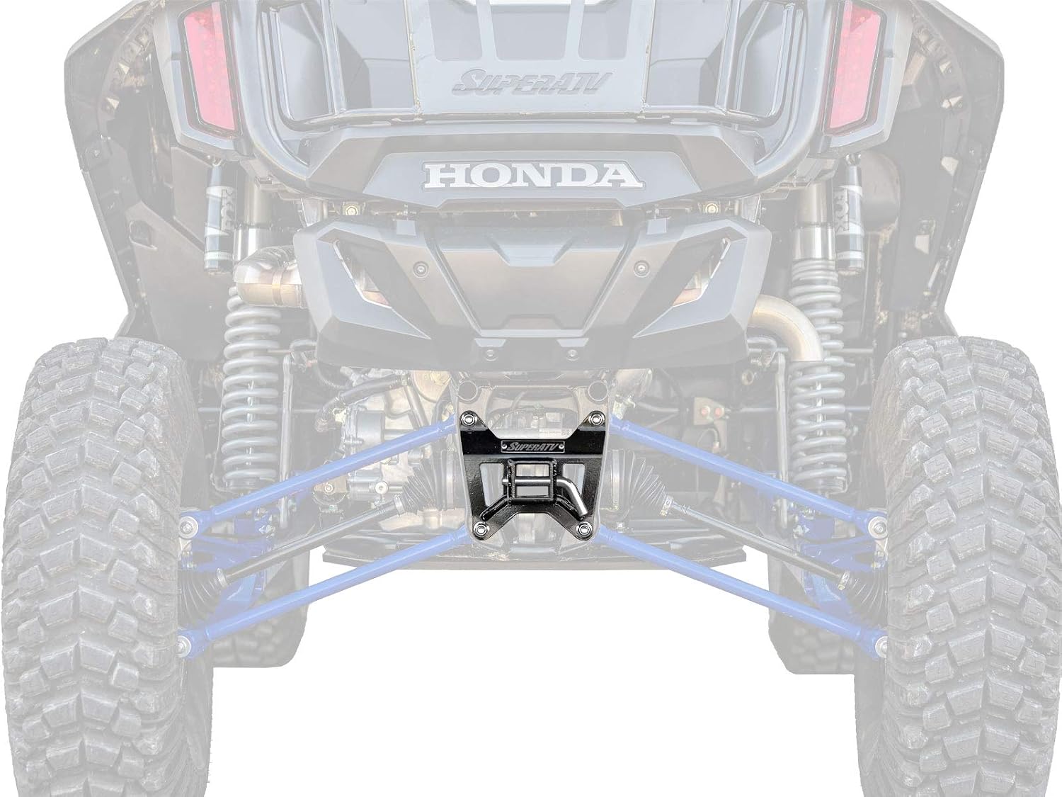 SuperATV 2" Rear Receiver Hitch for 2019+ Honda Talon 1000R/1000X /Includes Cotter Pin & Hitch Pin | 3/16” Heavy-Duty Steel | Tow up to 1500 Lbs.