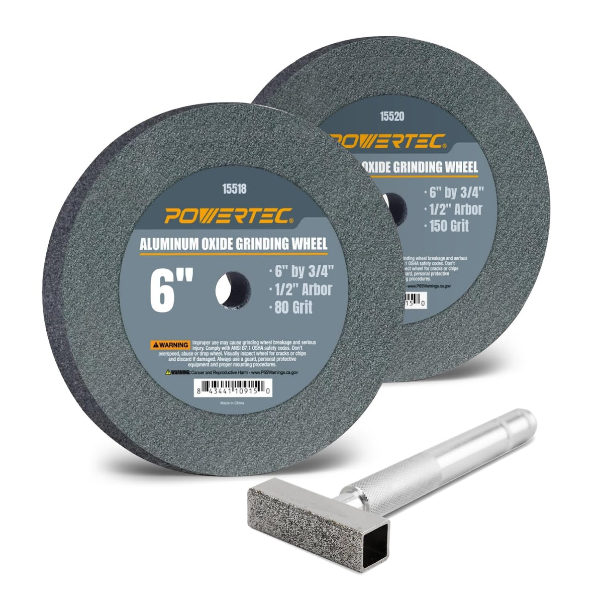 powertec bench grinder wheel + diamond wheel dresser, main product view
