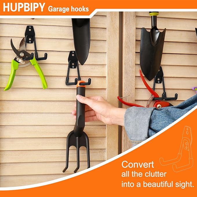 Heavy Duty Garage Hooks 10 Pack, 5.1 inch Medium U Shaped Hanger, Wall Mounted - Image 4