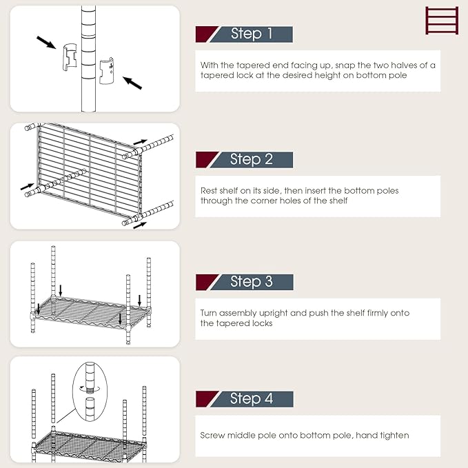 BestOffice 18x48x77 Storage Shelves Commercial Heavy Duty Metal Shelves Garage - Image 6