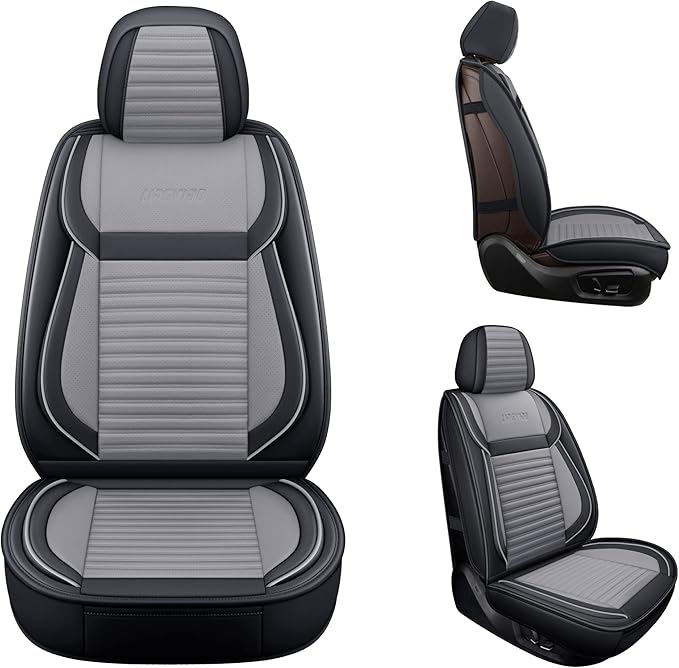 LINGVIDO Car Seat Covers, Breathable and Waterproof Faux Leather Automotive - Image 3