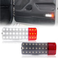 GemPro LED Interior Door Pannel Lights for 1992-1996 Ford F150 F250 Bronco, 92-97 F350 Door Reflector Courtesy Lamps 2PCS (Red&White)