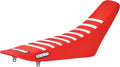 Enjoy Mfg Seat Cover - Compatible Fit for 2002-2004 Honda CRF 450R CRF450R 450 R #58 (All Red with White Ribs)