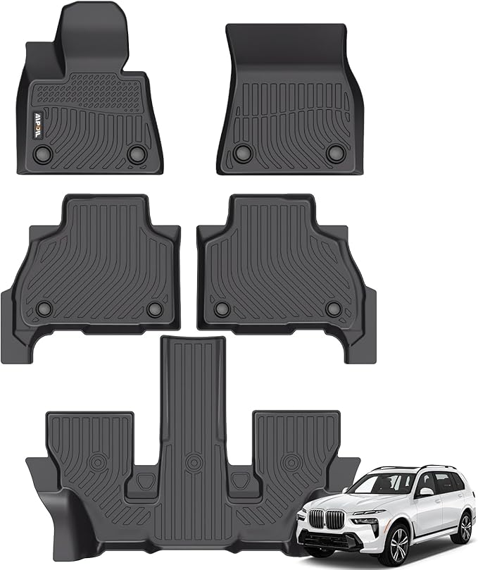 AIPOIL® Floor Mats for 2019-2025 BMW X7 40i, M60i All Weather Protection TPE by AIPOIL