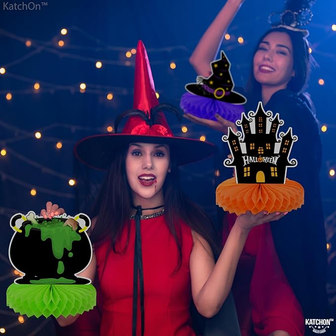 KatchOn, Halloween Centerpieces for Tables - Pack of 9 | Witch Halloween Tabl...