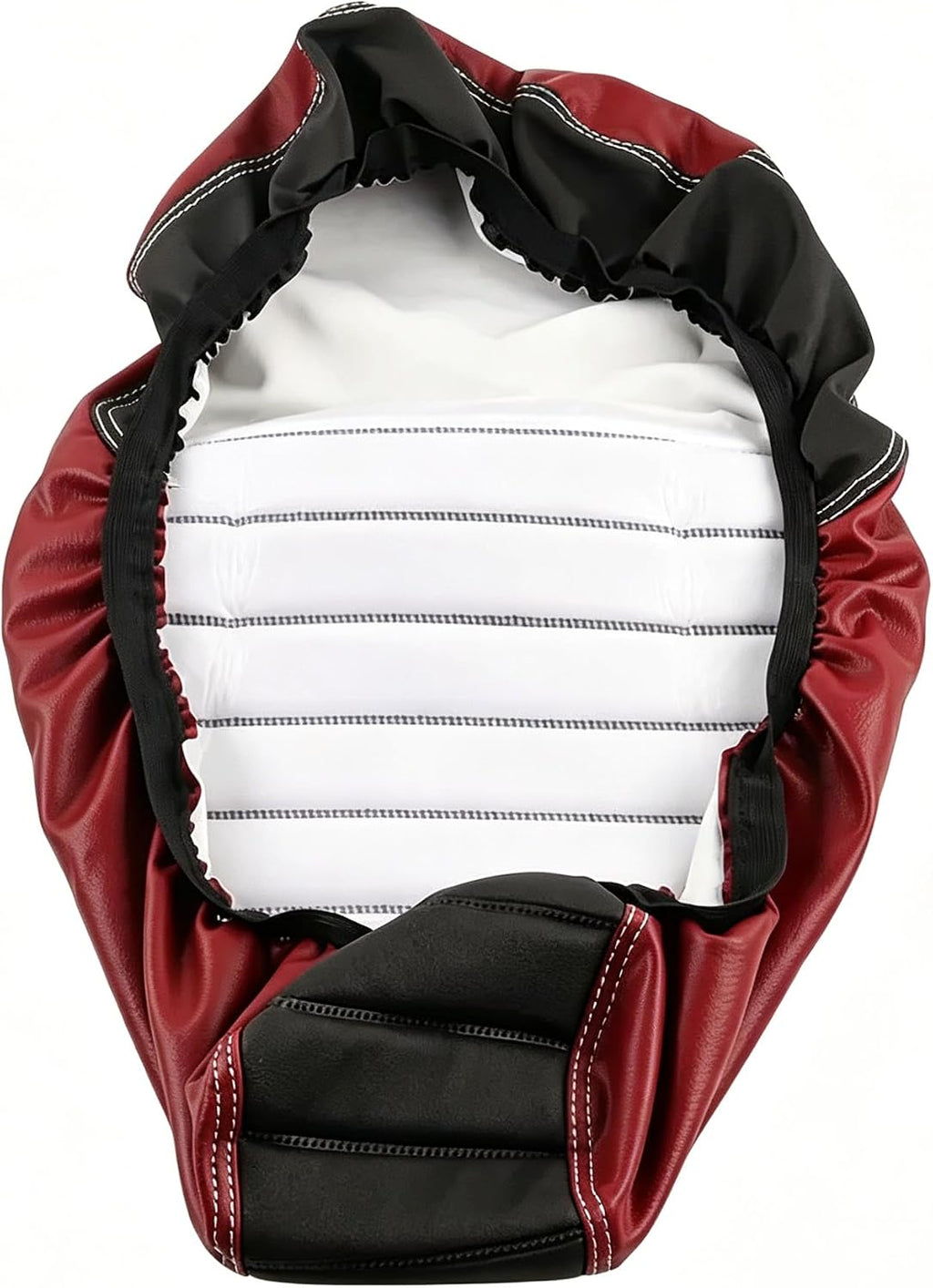 for Vespa Primavera Sprint 125 250 150 50 Leather Seat Cushion Thickened Sponge Insulation Seat Cover Protector (RED)