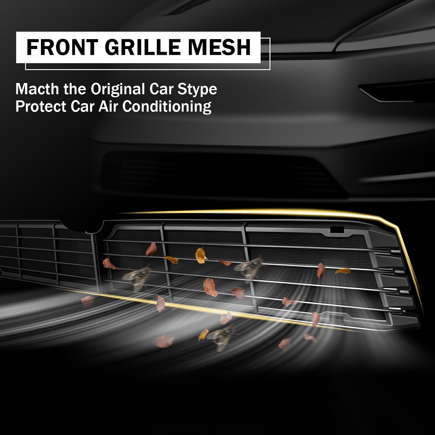 Front Grille Mesh Inserts for Tesla Model Y Juniper 2026(NOT for Standard/Performance), Lower Bumper Grill Guard, ABS Protective Mesh Cover, Prevent Debris & Rocks, Easy Snap-On Installation