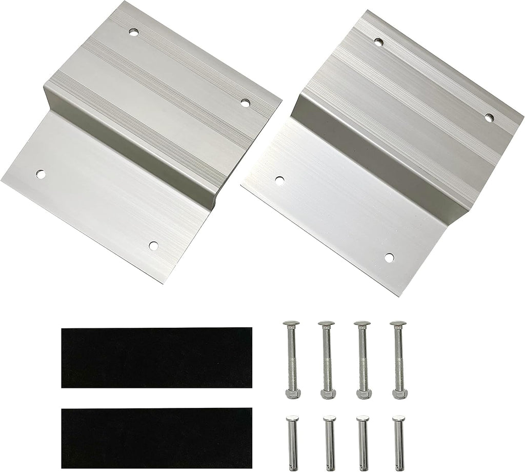 MaxxHaul Aluminum Ramp Top Kit 2 Pack Turns 2x8 Boards into Utility Loading Ramps 1400 lb Capacity with Non‑Skid Surface and Tailgate Protective Pads (80439)
