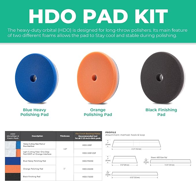Lake Country 5.5" HDO Black Foam Finishing Pad – Premium Heavy Duty Orbital - Image 4