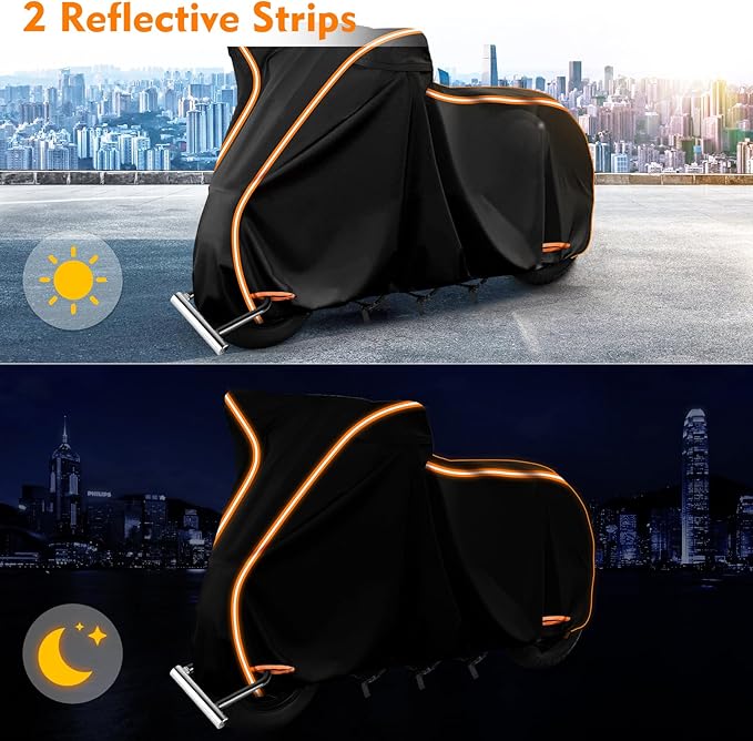 Waterproof Motorcycle Cover for Vespa GTV, Vespa GTS, Outdoor 420D Bike Cover - Image 5