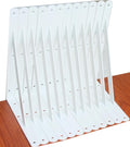 16 Pack L10 x H 8" White Heavy Duty Shelf Brackets