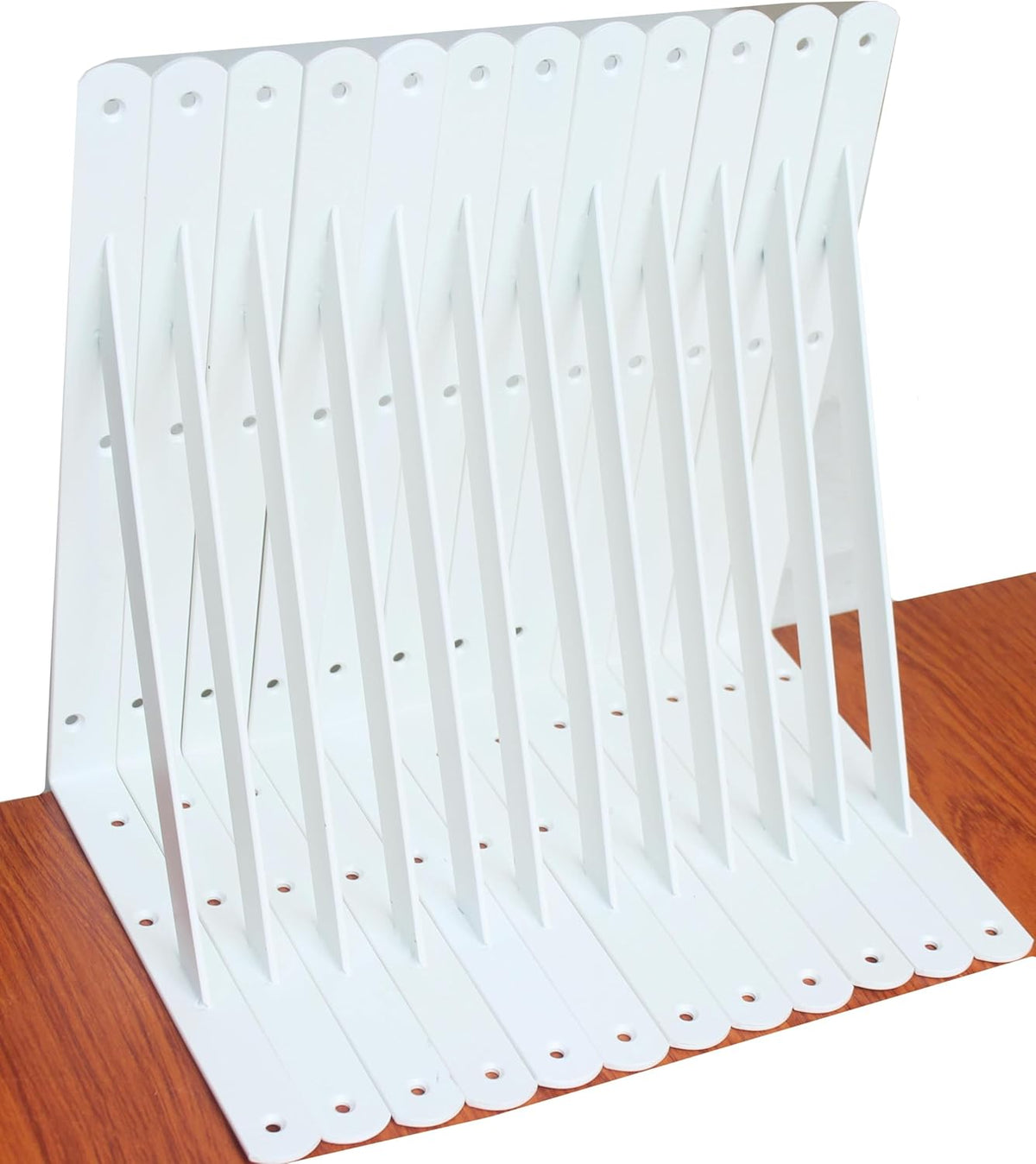 16 Pack L10 x H 8" White Heavy Duty Shelf Brackets