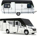 600D Heavy-Duty Wide Width RV Roof Cover — Featuring Reflective Strips,Camper roof Cover, Waterproof UV Resistant, Travel Trailers, Class C/B/A Motorhomes, Popup & Truck Campers,RVs, Black 8.5m*3.3m