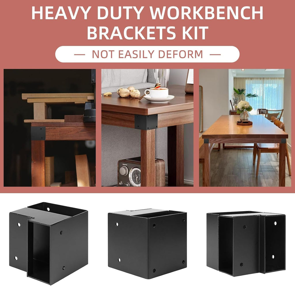 workbench bracket kit, heavy duty steel workbench kit, view 9