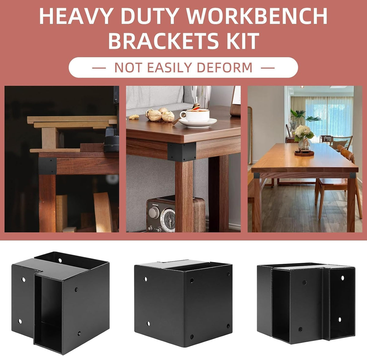 workbench bracket kit, heavy duty steel workbench kit, view 9