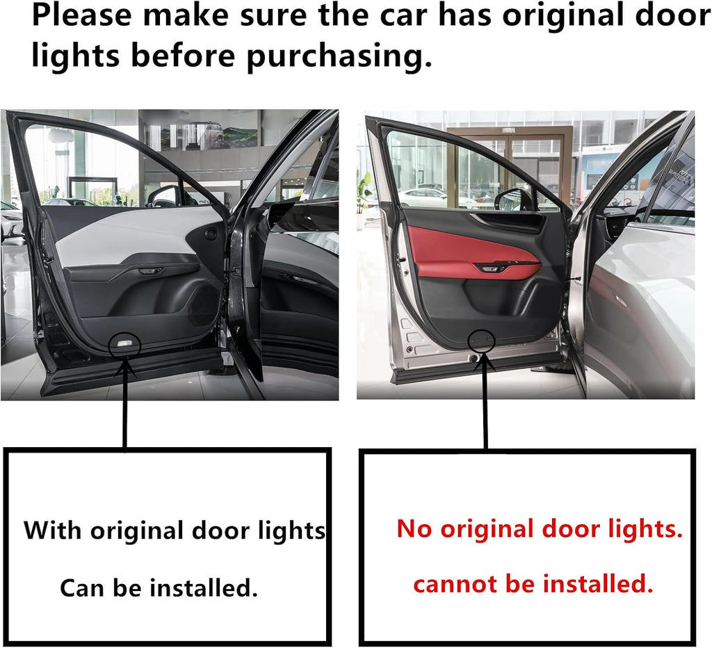 Never Fade Car Door Lights Logo, Compatible with Infiniti: Q40/50/60/70,QX50/56/60/70/80,EX25/35/37,M25/35/37/45/56,FX35/37/45/50,G25/35/37, Welcome Light Puddle Lamp Car Accessories - 2PCS