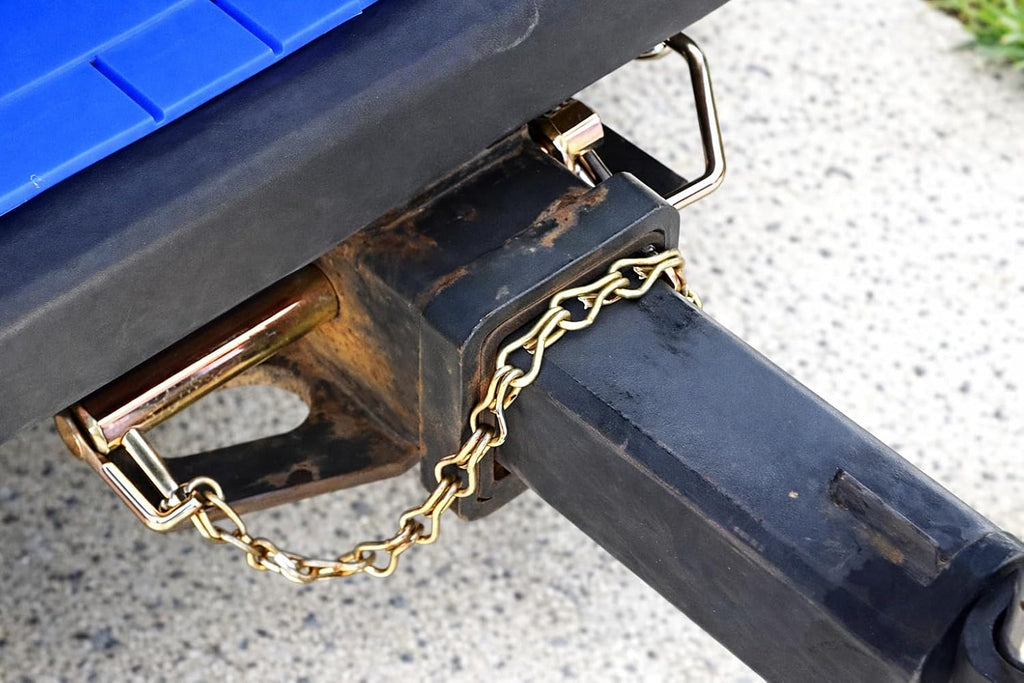 Tech Team #00852 Hitch Pin with Chain and Linchpin, 5/8” Dia x 6” Long, for Secure Mounting of Hitches and Axles, Heavy Duty Steel, Includes Hitch Pin, Chain, and Linchpin
