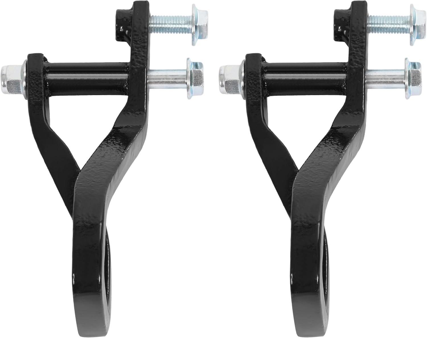 ALMULOO 2PCS Front Tow Recovery Hooks W/Bolts Compatible with 2019-2026 GMC Sierra 1500/2022 GMC Sierra 1500 Limited Replacement for 84195907 Steel (Black)