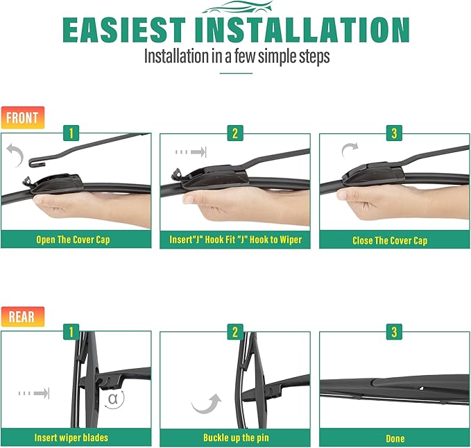 20" 20" 12" Windshield Wiper Blades Replacement - Image 8