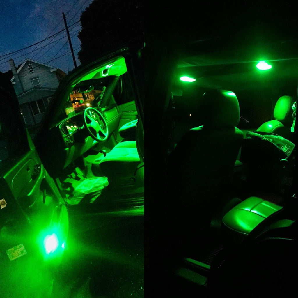 4PCS Festoon 28MM 29MM DE3175 LED Bulbs, 2835 Chipsets Canbus Error Free 1.1” DE3021 3175 3022 N3 LED Bulbs for Car Interior Dome Map Door Courtesy License Plate Lights, Green