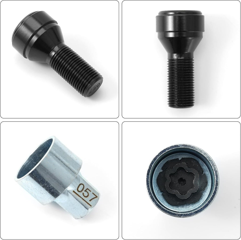 36136792851 Wheel Stud Bolt Locks 14 x 1.25MM Compatible for BMW 2009-2024 F20 F46 F45 F23 F10 F07 Replace#000000B728 36132453961 36136779693 36136782987