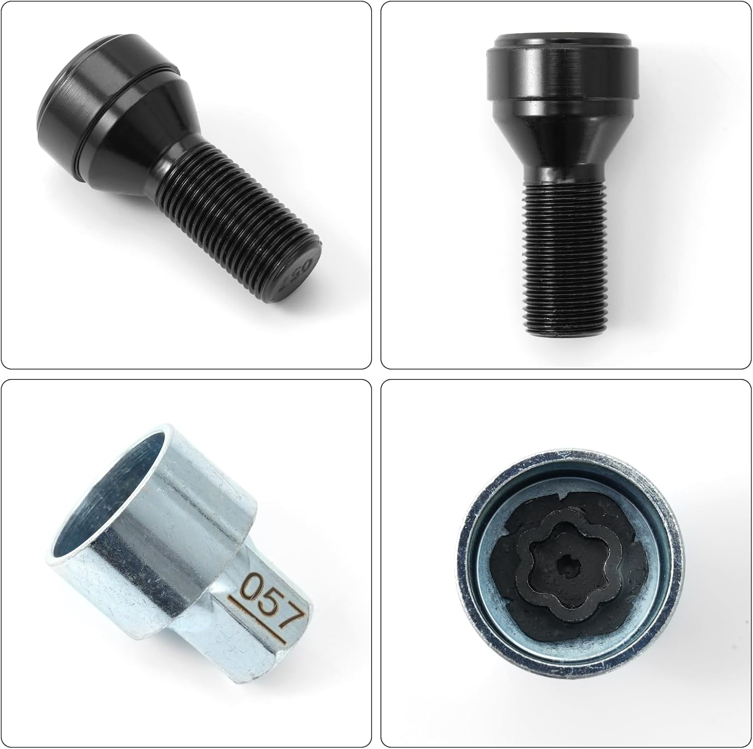 36136792851 Wheel Stud Bolt Locks 14 x 1.25MM Compatible for BMW 2009-2024 F20 F46 F45 F23 F10 F07 Replace#000000B728 36132453961 36136779693 36136782987