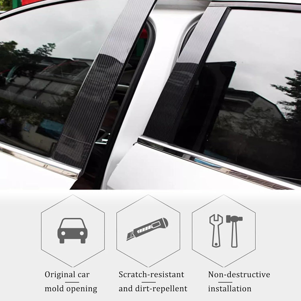 Fit for Toyota Tacoma 2016-2023 Automobile Door Window Pillar Post Trim B Pillar Molding Trim 4Pcs