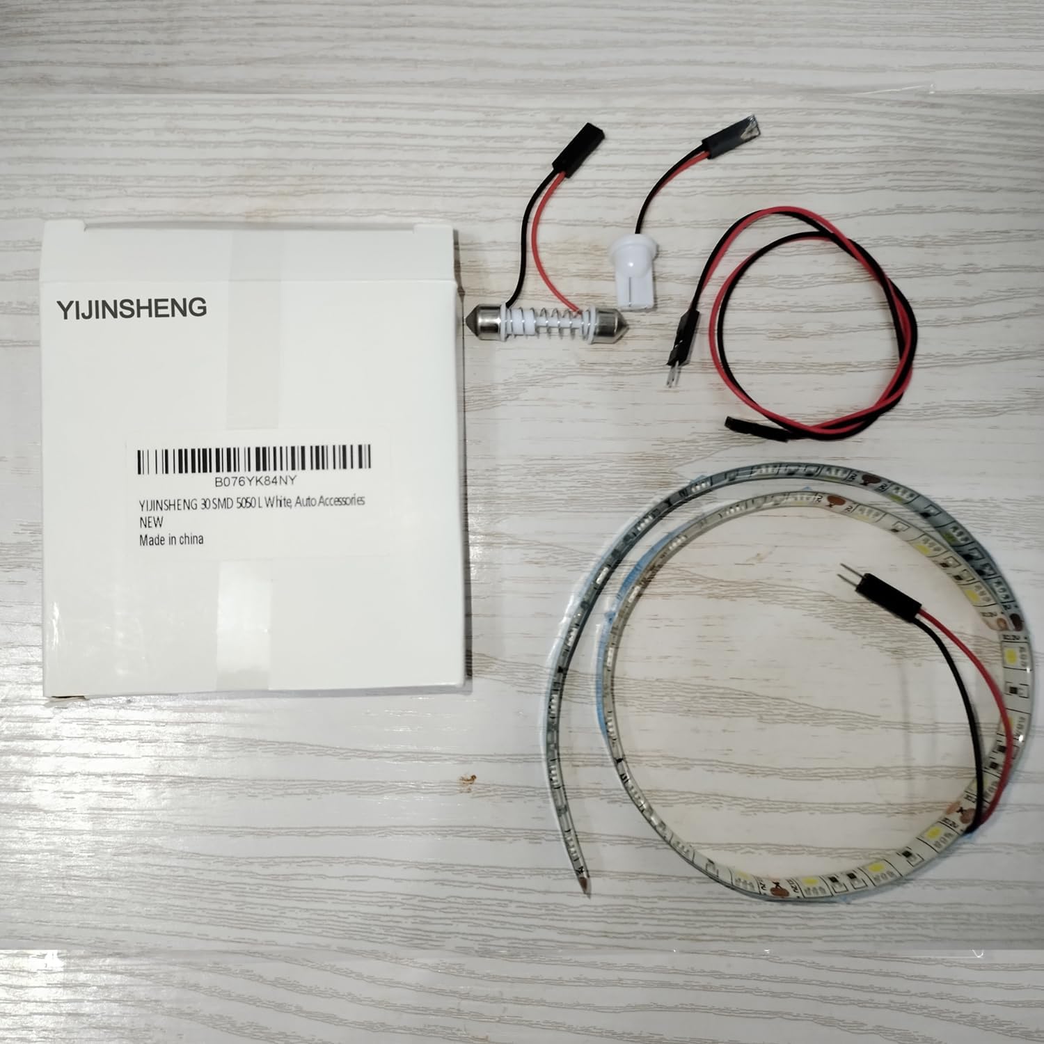 30 SMD 5050 LED Strip Light for Car Trunk Cargo Area or Interior Illumination Decoration, Xenon White, Auto Accessories
