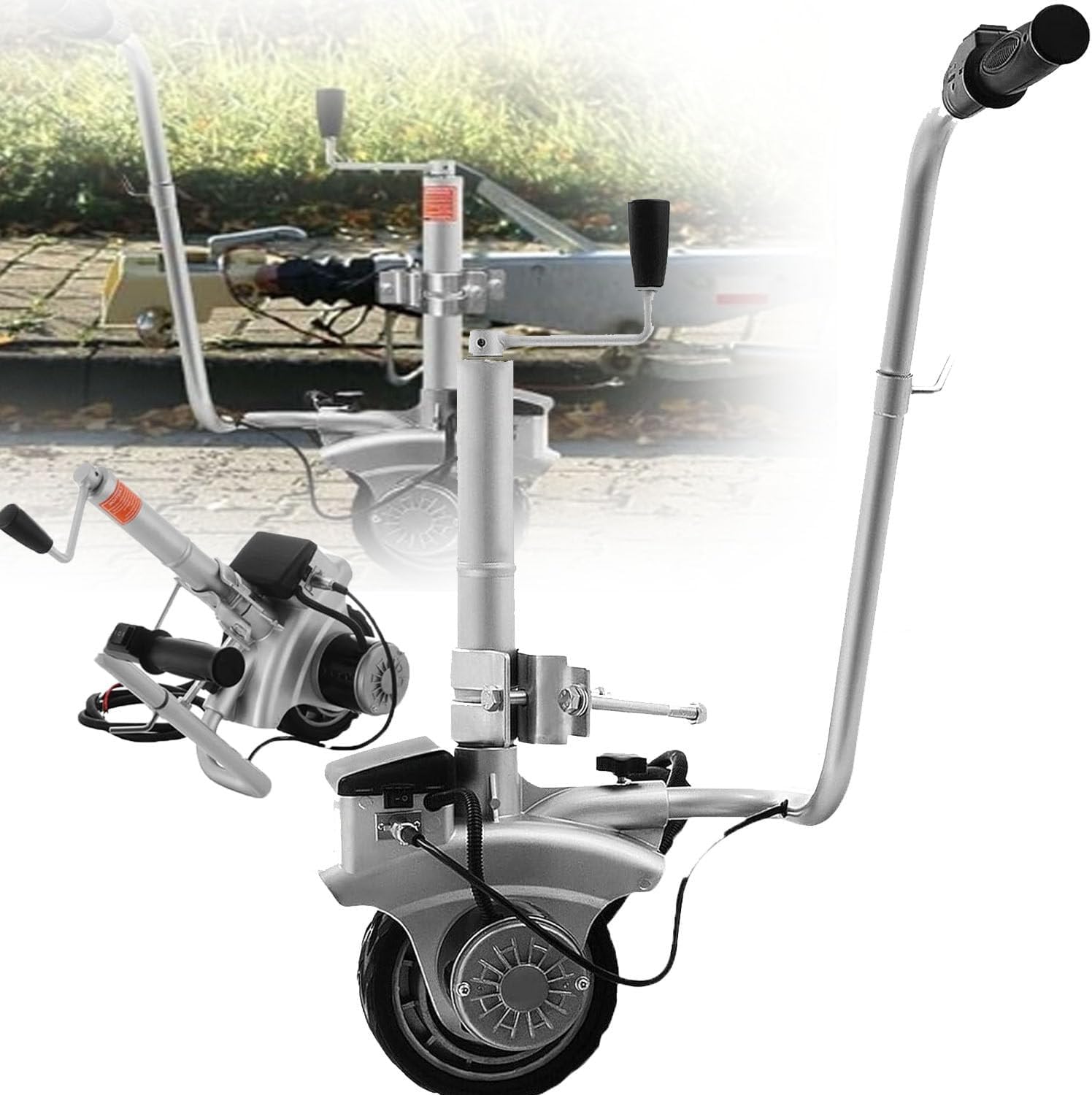 350W Electric Mini Trailer Mover, 12V Jockey Wheel Jack, Max Load 5504.5 lbs, 5-7m/min Speed, Ideal for Caravan & Boat Trailers, Effortless Towing Solution