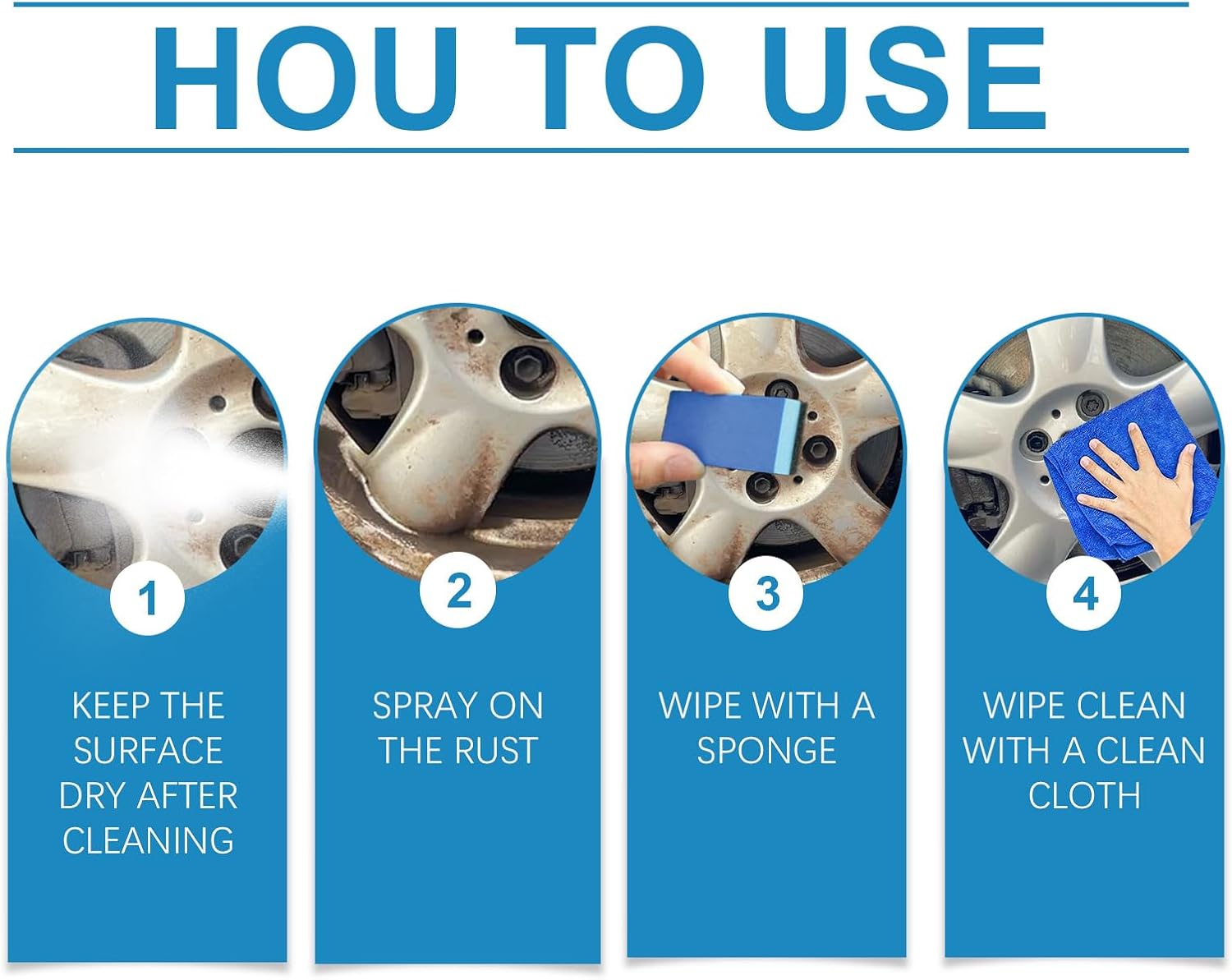 Automotive Rust Remover Spray, 2026 New Iron Powder Remover, Fast-Acting Iron Powder Remover Spray for Wheels, Rims, Metal, Safe on Most Automotive Finishes, Cars, Motorcycles (2Sets)
