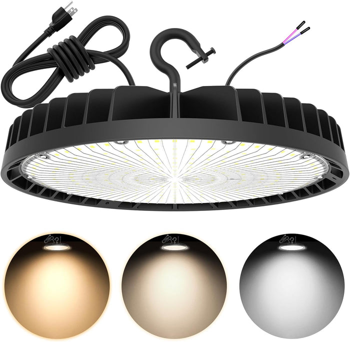 UFO LED High Bay Light 240W/190W/140W Adjustable Low Bay LED Shop Lights 4500K/5000K/5700K Adjustable, ETL Listed Dimmable Warehouse Lighting Fixture AC100-277V