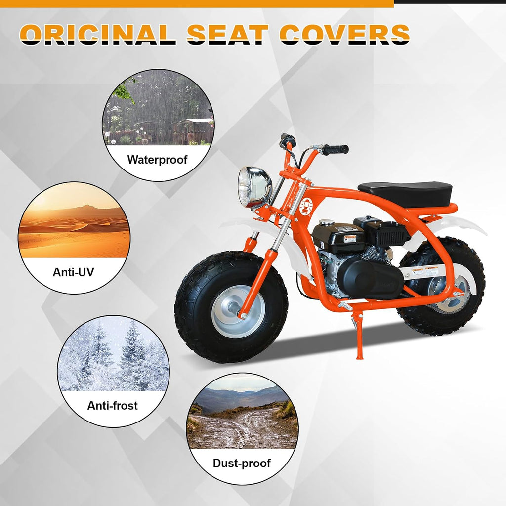 Seat Cover Replacement for 17" Coleman BT200X Mini Bike 196cc, Hisun 200-7 for Viper 200cc, Heavy Duty Leather Material
