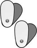 2 Pack Silver Coated Car Window Shades for Baby - Rotatable Sun Visor for Side Windows, UV Reflective Mesh Sun Blocker, Fits Front & Rear Windows, with Suction Cups