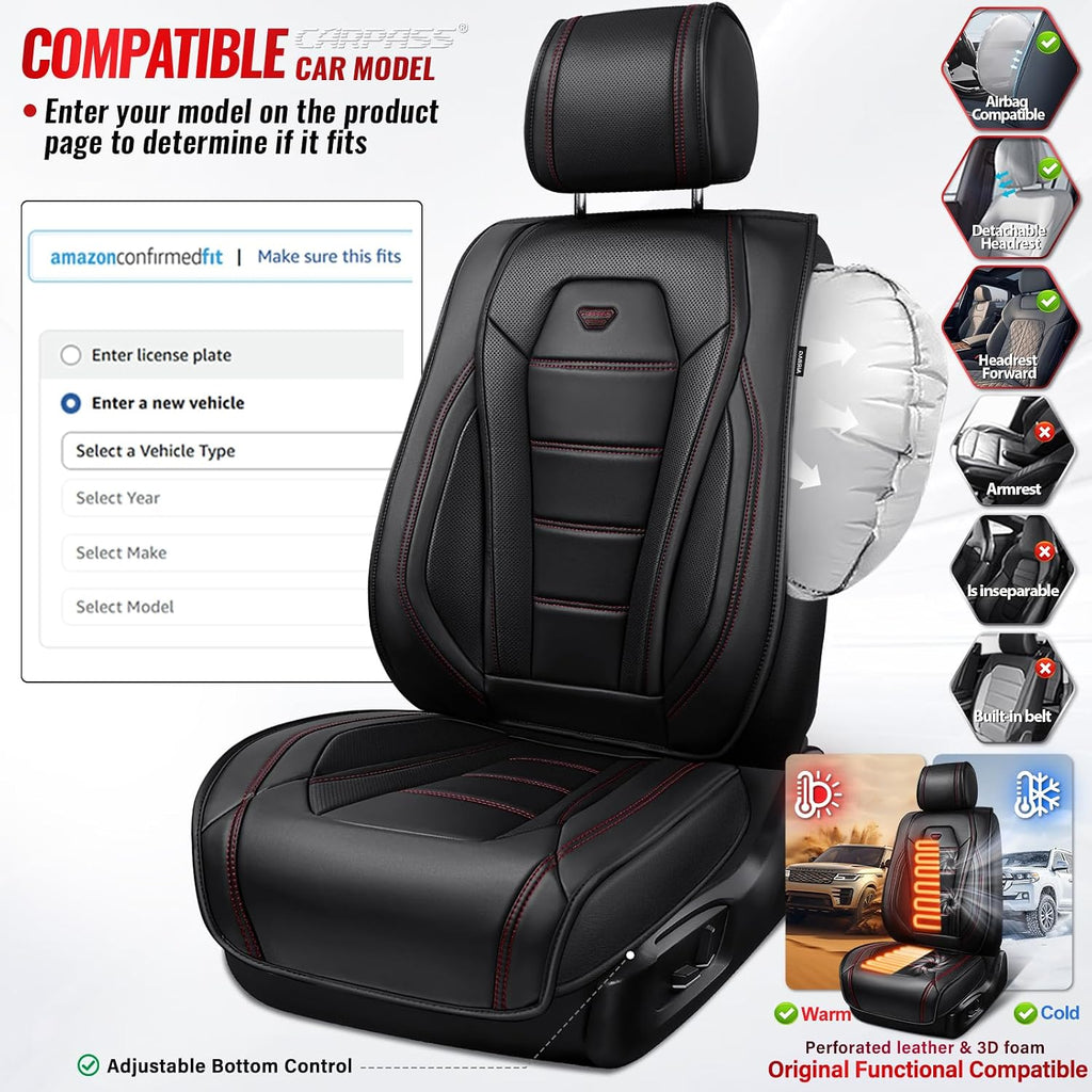 car pass luxury nappa leather car seat covers, package contents