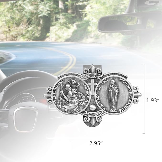 St. Christopher Visor Clip, Saint Christopher Medal - Image 4