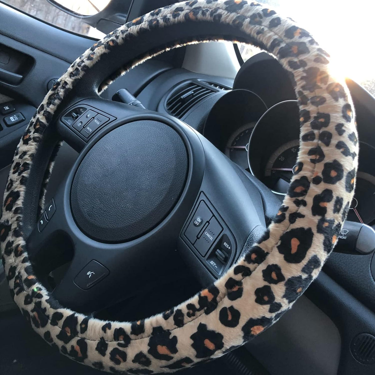 autofan leopard car seat covers full set with showing dimensions