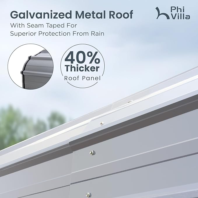 PHI VILLA Outdoor Carport Canopy 12' x 25', Metal Carport Tent Heavy Duty - Image 4