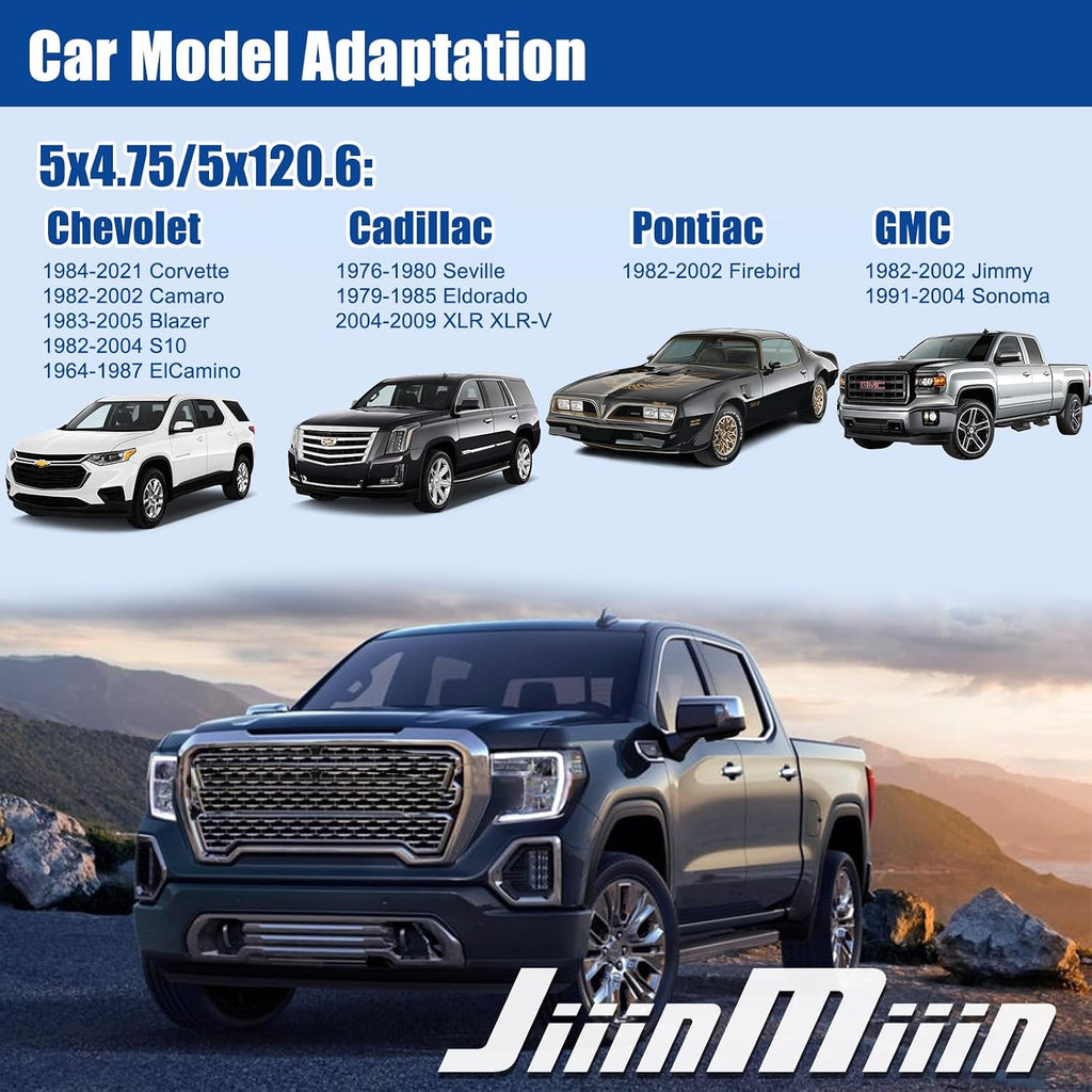 JiiinMiiin 5x4.5 5x4.75 Wheel Spacers,1/8"(3mm) Wheel Spacer Adapters 78.1mm Hub Bore for 1964-2014 Mustang 1991-2011 Ranger 1984-2001 Cherokee 1987-2006 Wrangler 1991-2012 Town Car 1992-2021 Camry