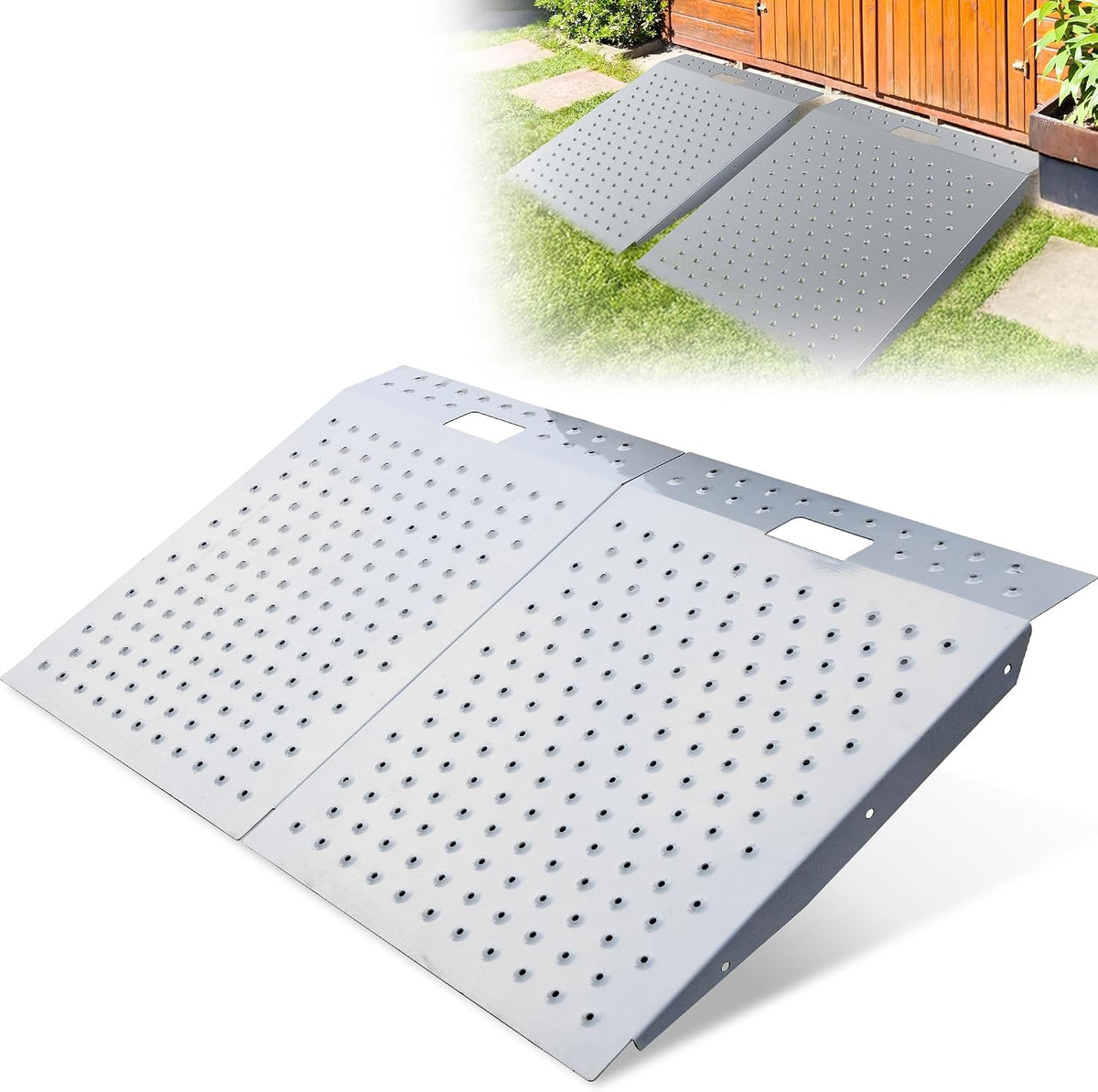 Shed Ramp 2PC, Loading Ramp for Riding Mower, 1500 lbs Capacity, Shed Storage