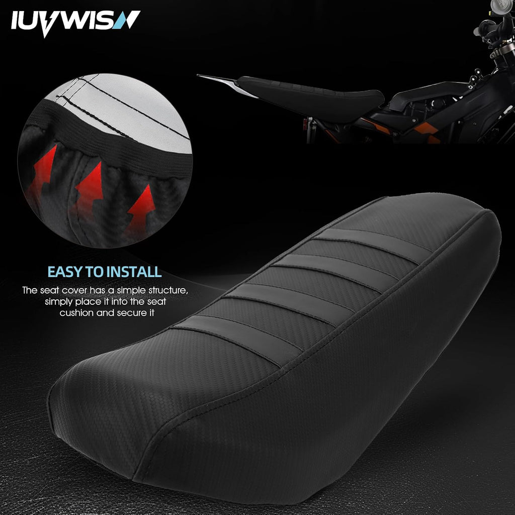 Seat Cover for Surron LBX 79bike Falcon Pro, Electric Dirt Bike Seat Cover for Sur Ron Black,Non-Slip Soft High Elastic Leather