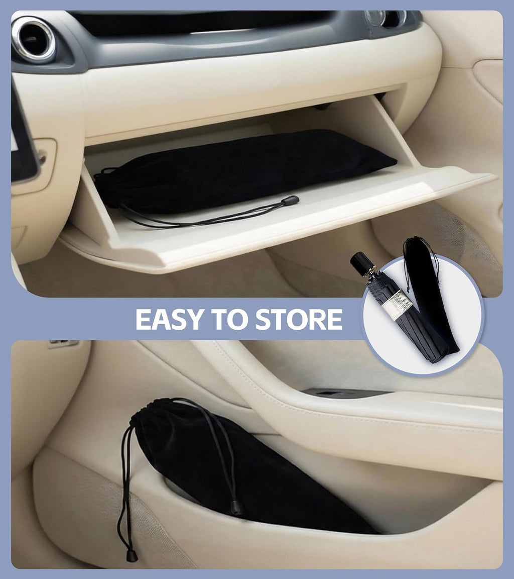 Windshield Sun Shade Umbrella for Jeep Grand Cherokee 2011-2026 – Nano-Coated Heat-Reflective Front Window Shade, Umbrella Sunshade Cover Blocks Heat, Protects Interior, Vehicle-Specific Precision Fit