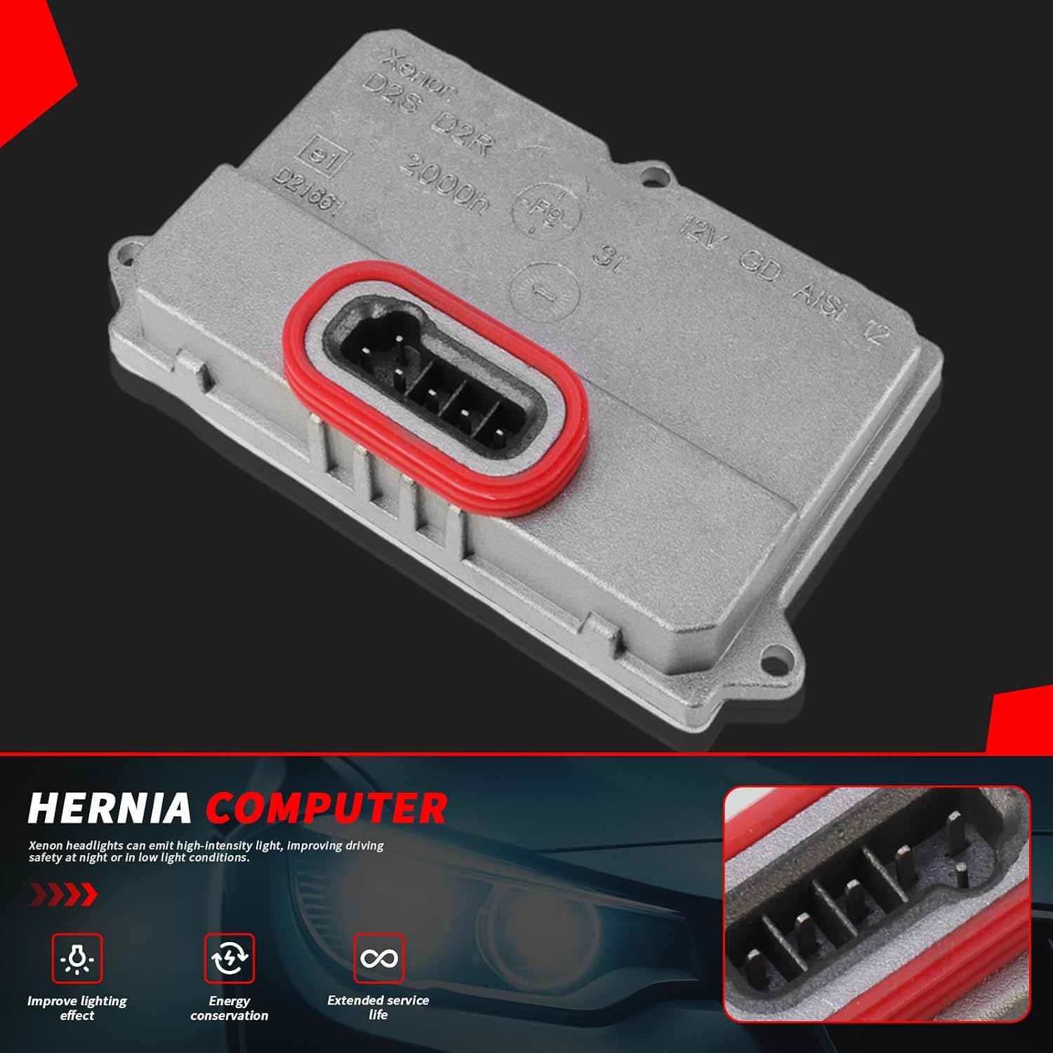 63126907488 Xenon HID Headlight Ballast Control Unit Module 2000-2009 for BMW 520I 530I545i 730Li 745Li 760Li X5 M5 Z4 with Benz 2004-2012 E200 E280 CLS ML GL SLK Replace# 5DV00961000 63117248050
