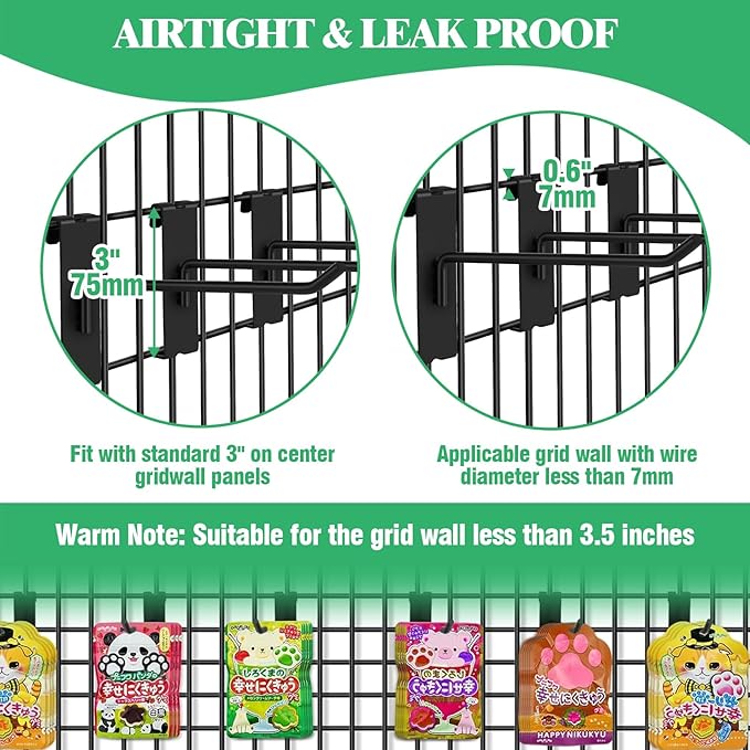 40Pcs 10" Gridwall Display Hooks Assortment Set, Wire Diameter 5mm/ 0.2” - Image 6