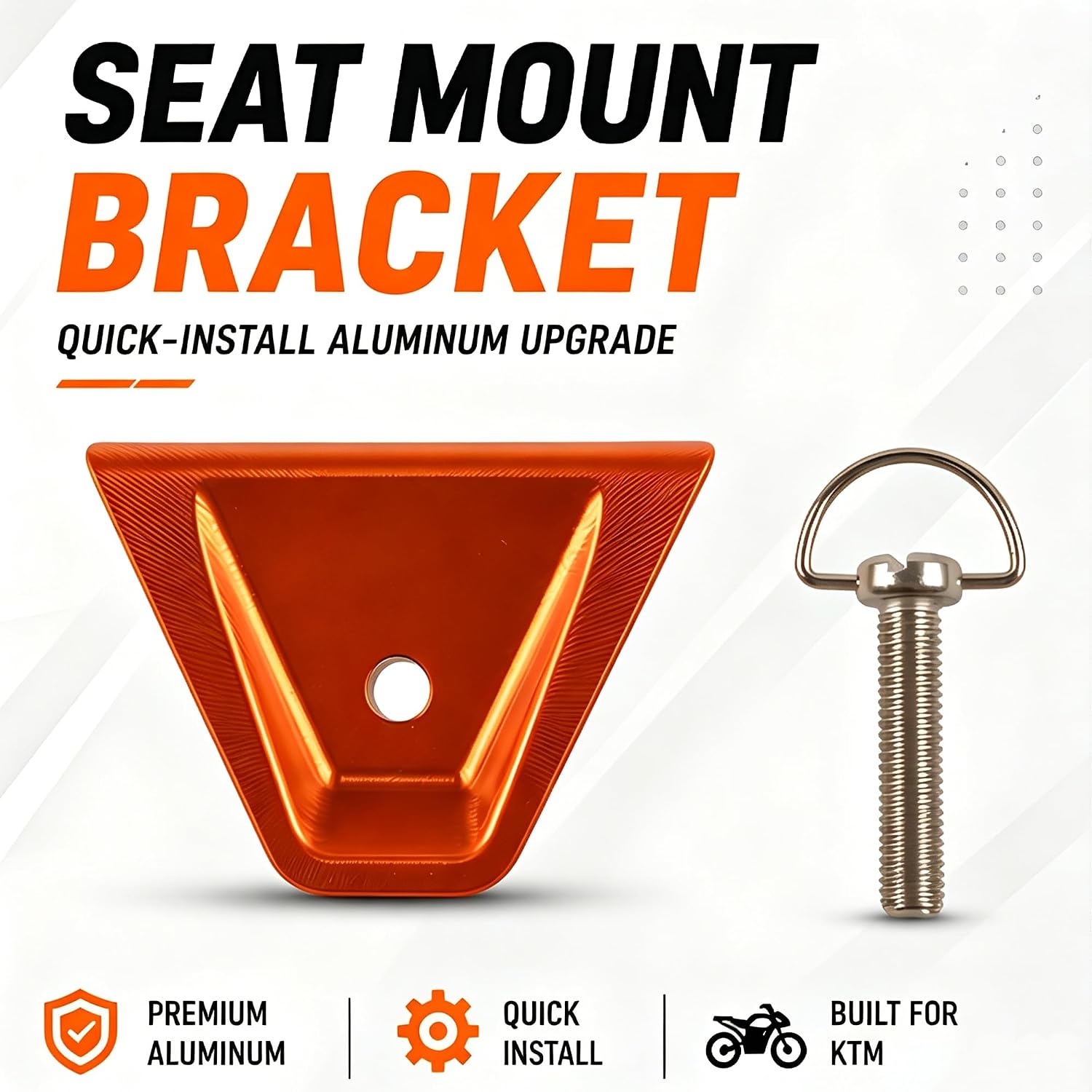 2023-2026 Quick Release Seat Bolt Kit, Front Seat Mount Cover Kit Orange for KTM SX SXF XC XCF XCW XCF-W XW-F 125 150 250 300 350 450 500 EXC EXCF