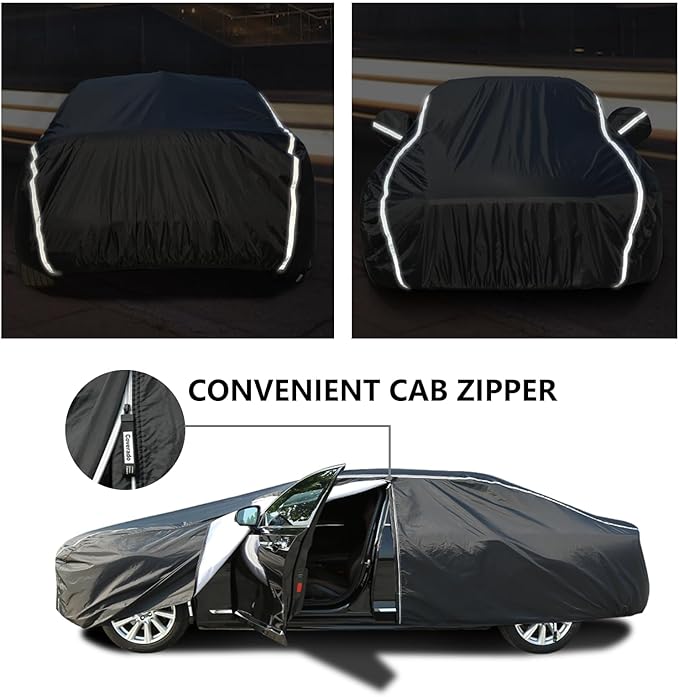 Tecoom Car Cover Waterproof All Weather, Outdoor Indoor Car Covers - Image 2