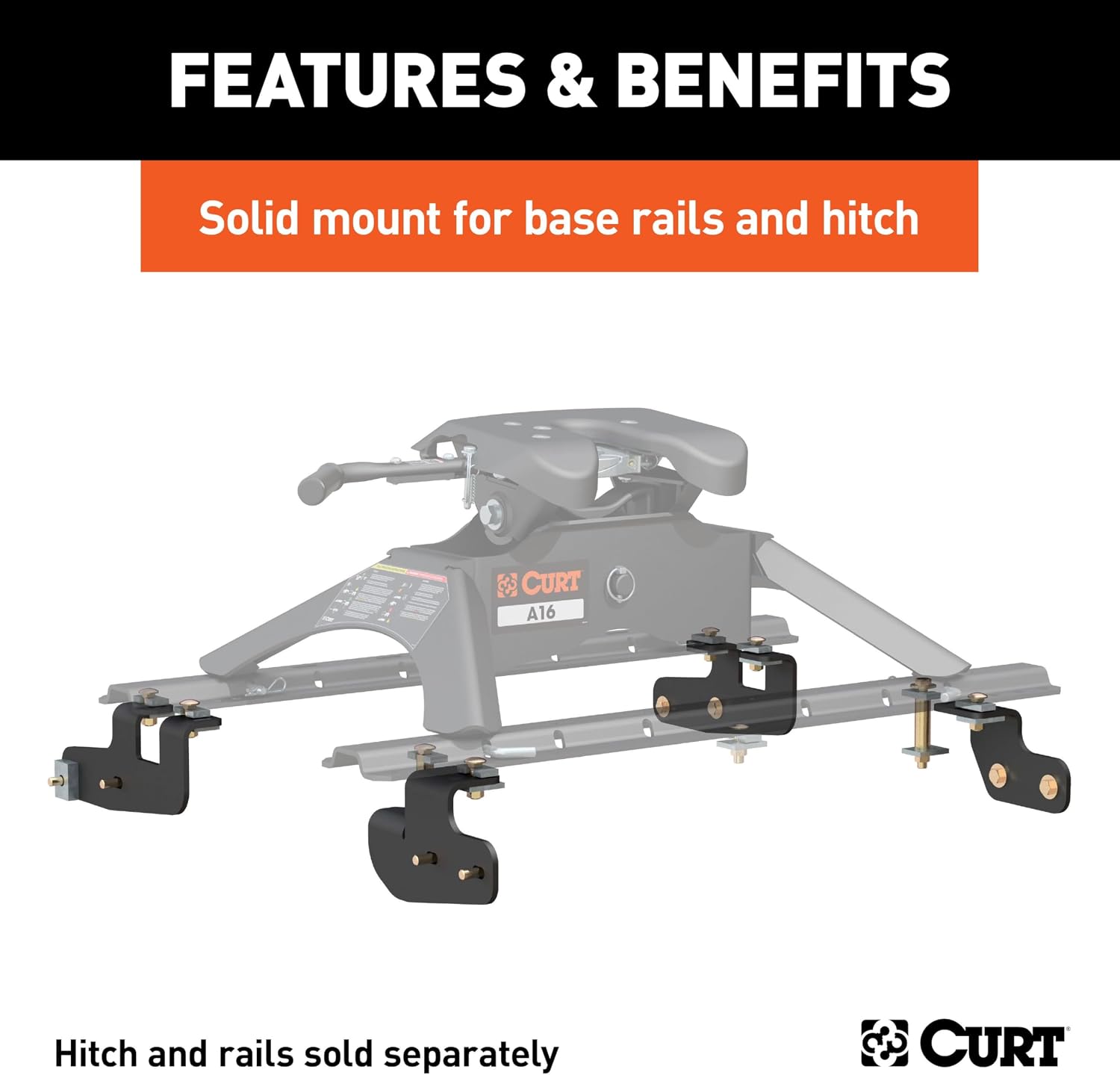 Curt 16427 Custom 5th Wheel Bracket Kit for Ram 2500