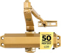 lynn hardware light duty automatic door closer (brass/gold), main product view