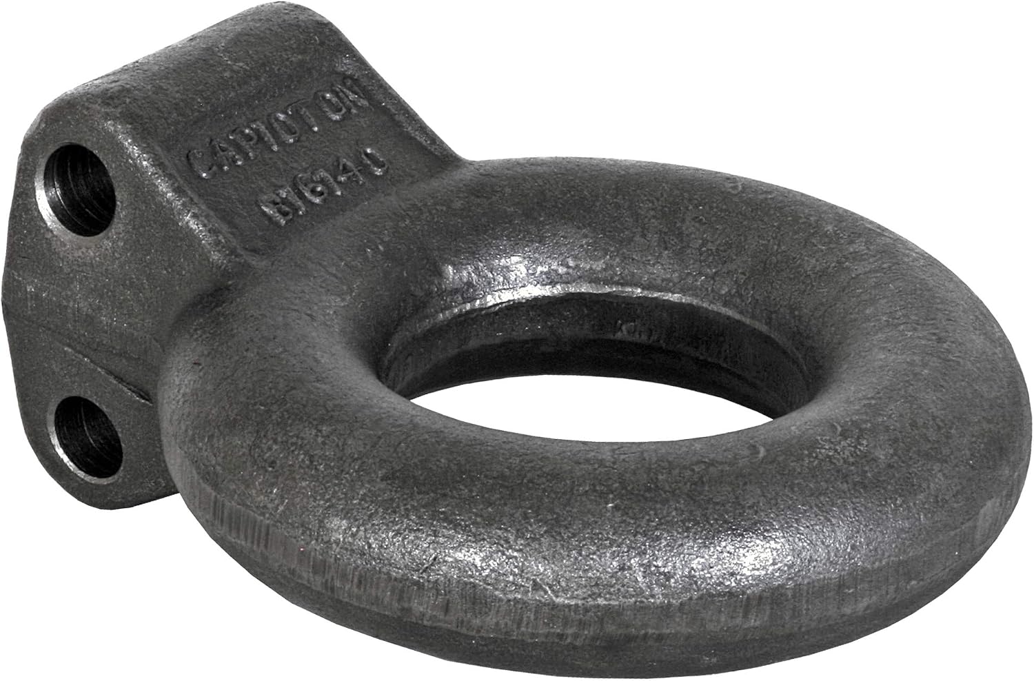 Buyers Products B16145 Plain Finished Forged Steel Tow Eye, 3" ID, 12.5 Ton Towing Eye, Pintle Hook Hitch Lunette Ring for Adjustable Channel Bracket, MGTW 25,000lbs
